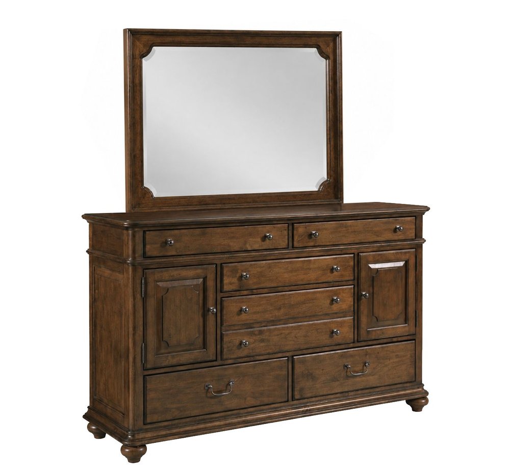 Kincaid Furniture - Commonwealth Rich Hazelnut Witham Drawer Dresser With Mirror - 161-131040 view 1