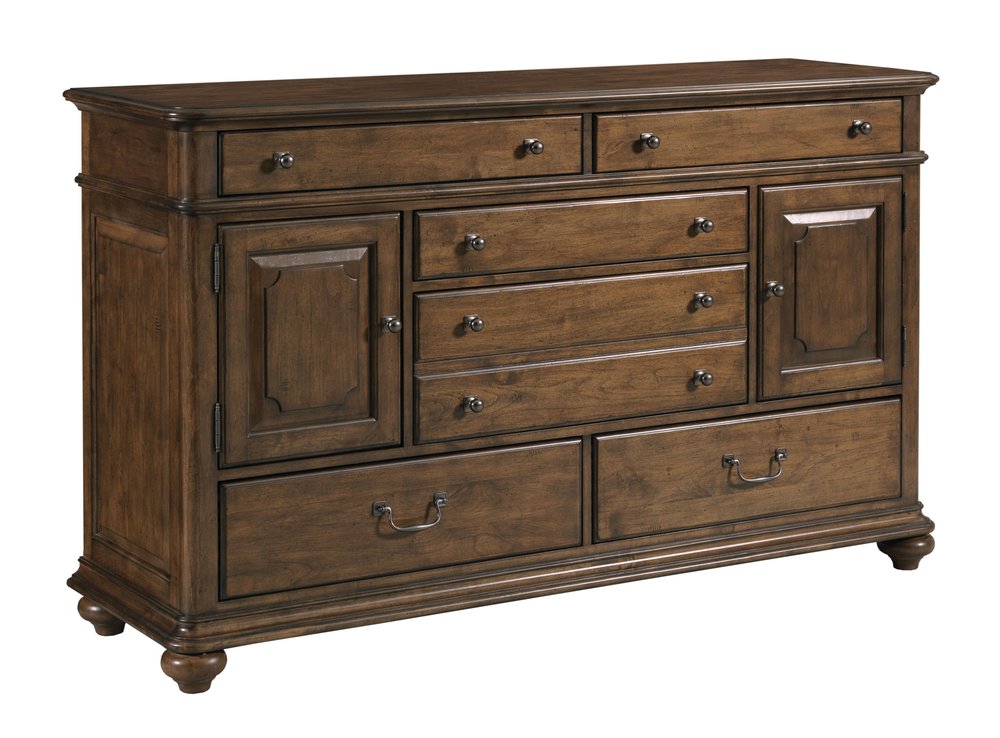 Kincaid Furniture - Commonwealth Rich Hazelnut Witham Drawer Dresser With Mirror - 161-131040 view 3
