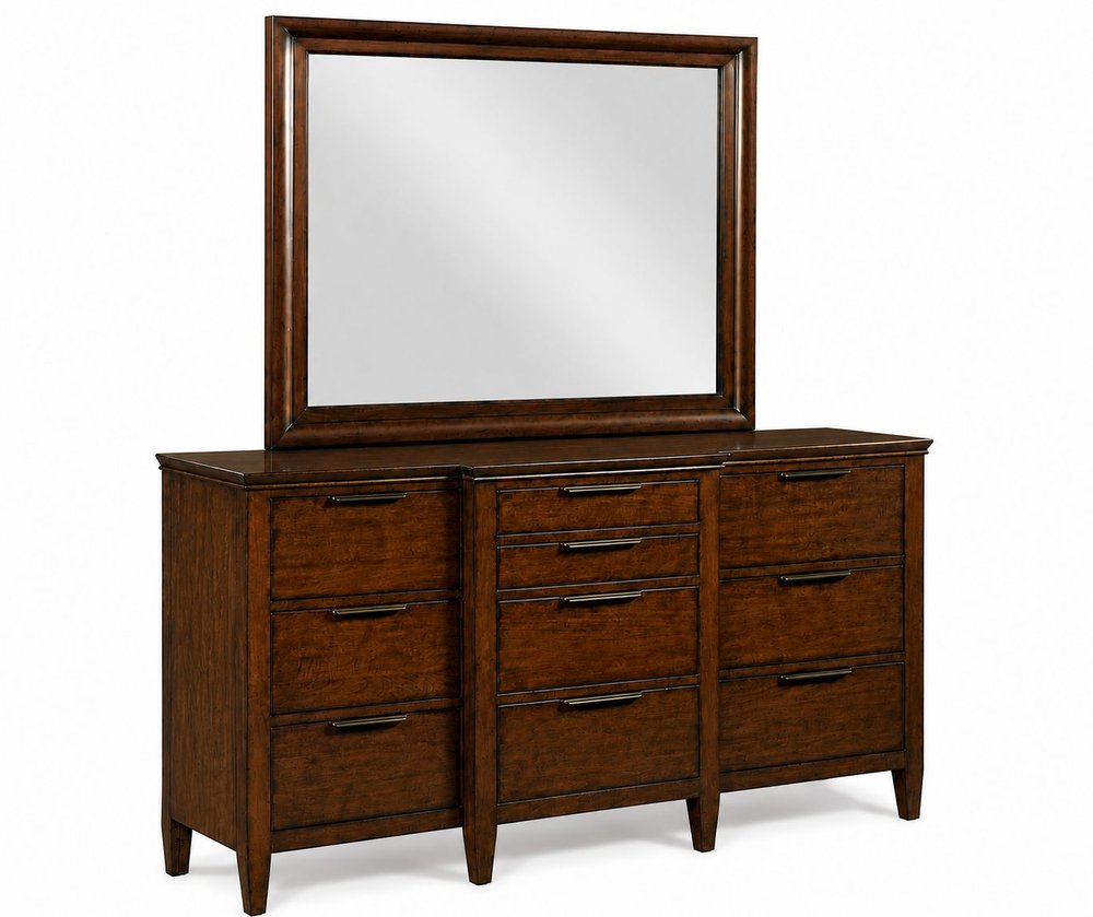 Kincaid Furniture - Elise Amaretto Bristow Dresser With Mirror - 77-160114 view 1