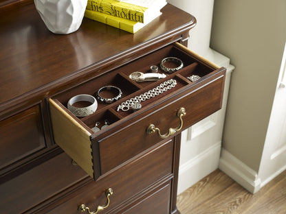 Kincaid Furniture - Hadleigh Classic Cherry Drawer Dresser With Landscape Mirror - 607-130020 view 7