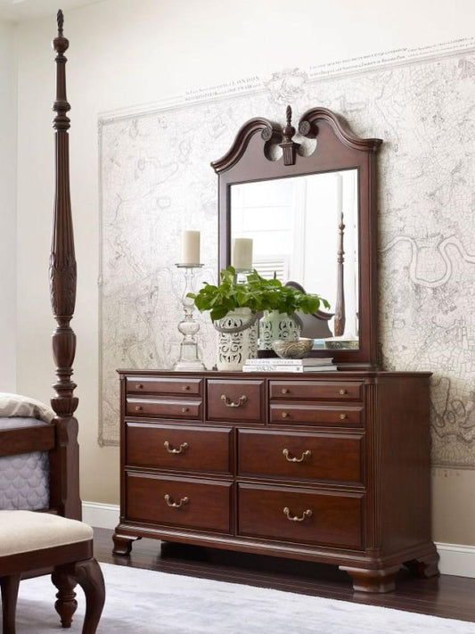 Kincaid Furniture - Hadleigh Vertical Pediment Mirror - 607-030 veiw 2