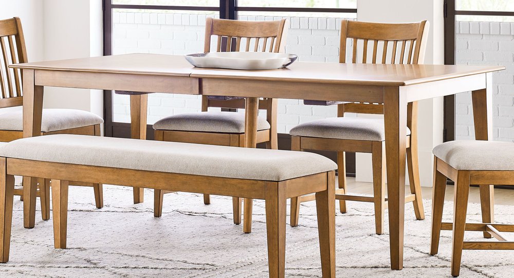 Kincaid Furniture - Kafe Cappuccino 80" Extendable Rectangular Leg Dining Table - 317-745C view 2
