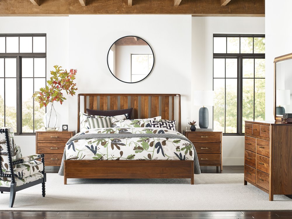 Kincaid Furniture - Monogram Walnut Ashburn King Panel Bed - 315-306P view 7
