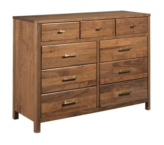 Kincaid Furniture - Monogram Walnut Flat Top Nine Drawer Dresser - 315-131 view 1