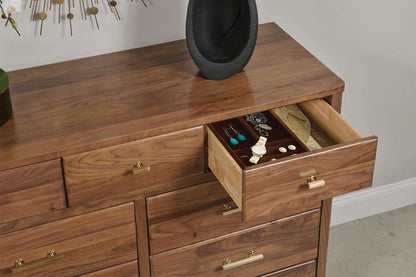 Kincaid Furniture - Monogram Walnut Flat Top Nine Drawer Dresser - 315-131 veiw 3