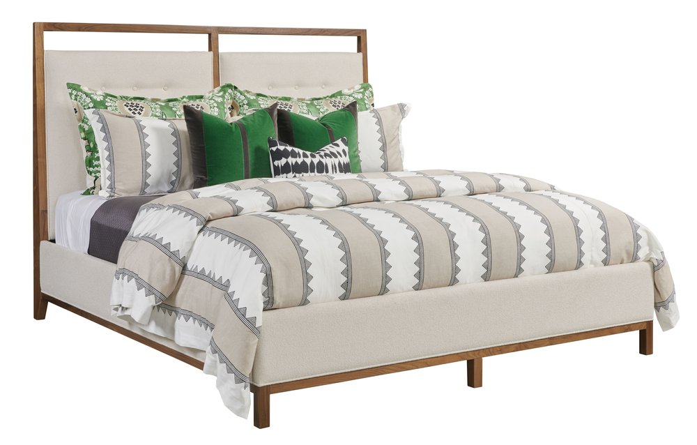 Kincaid Furniture - Monogram Walnut Pinehurst Queen Upholstered Bed - 315-313P view 1