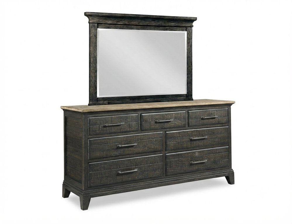 Kincaid Furniture - Plank Road Charcoal Farmstead Dresser With Jessup Mirror - 706-120C030C view 1