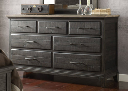 Kincaid Furniture - Plank Road Charcoal Farmstead Dresser With Jessup Mirror - 706-120C030C view 2