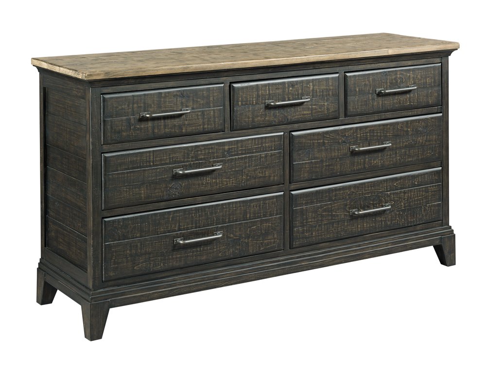 Kincaid Furniture - Plank Road Charcoal Farmstead Dresser With Jessup Mirror - 706-120C030C view 3