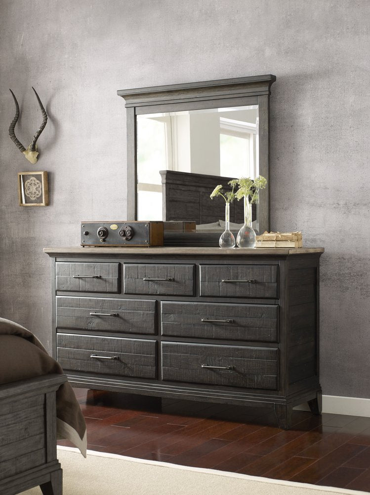 Kincaid Furniture - Plank Road Charcoal Farmstead Dresser With Jessup Mirror - 706-120C030C view 5