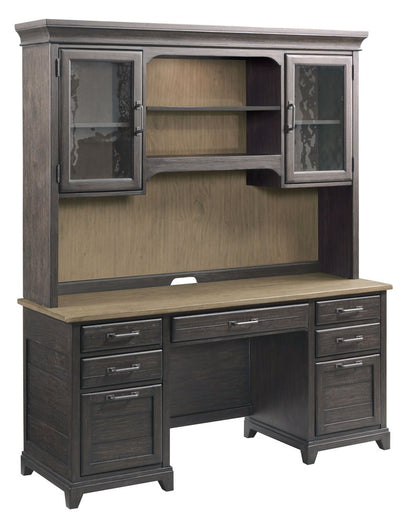 Kincaid Furniture - Plank Road Charcoal Farmstead Executive Credenza With Hutch - 706-942CP view 1