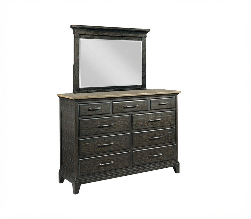 Kincaid Furniture - Plank Road Charcoal Westwood Bureau With Jessup Mirror - 706-131C030C view 1