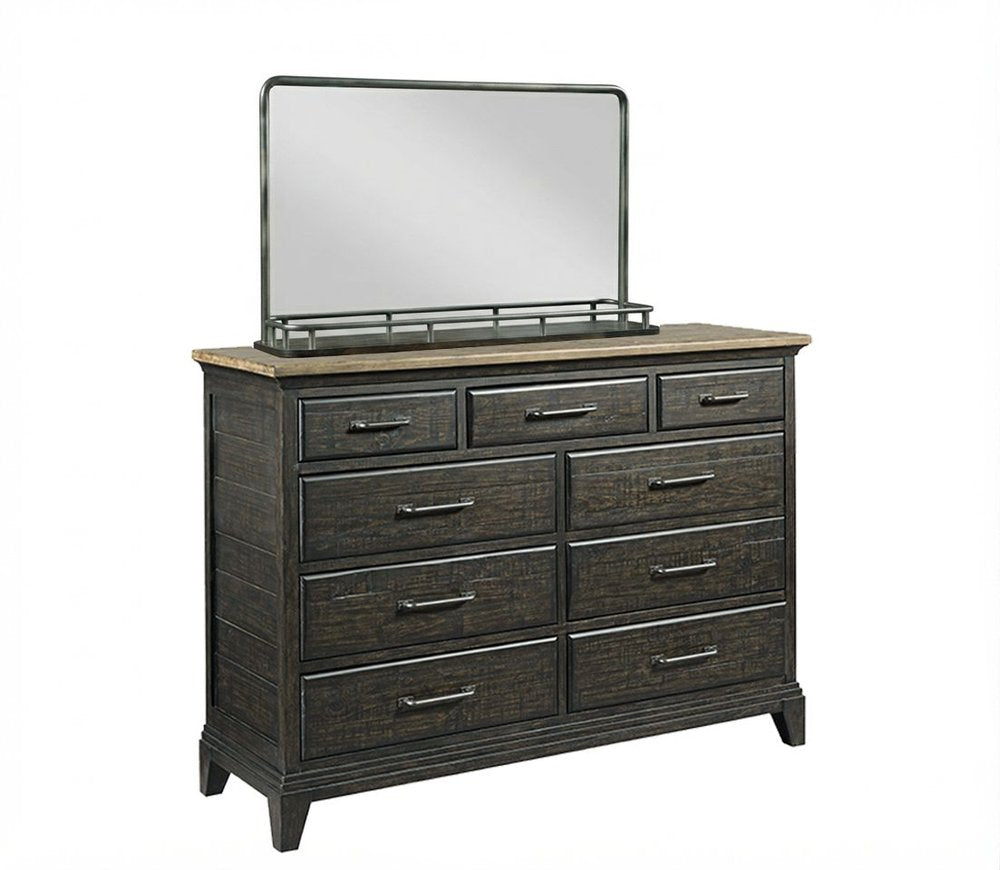 Kincaid Furniture - Plank Road Charcoal Westwood Bureau With Landscape Mirror - 706-131C040C view 1