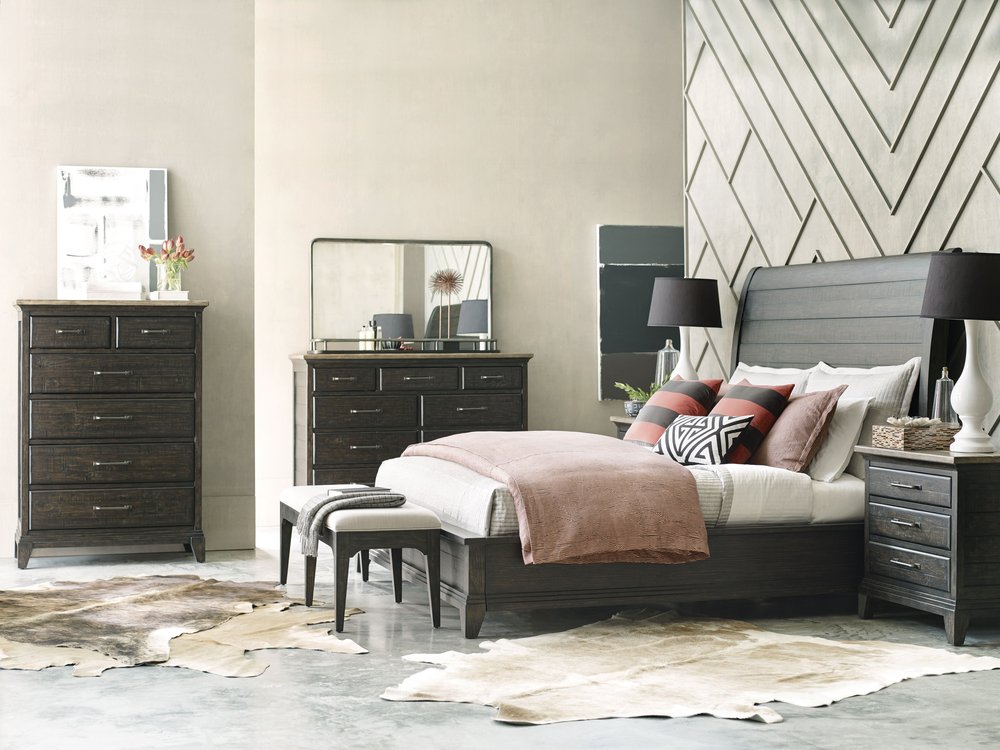 Kincaid Furniture - Plank Road Charcoal Westwood Bureau With Landscape Mirror - 706-131C040C view 9