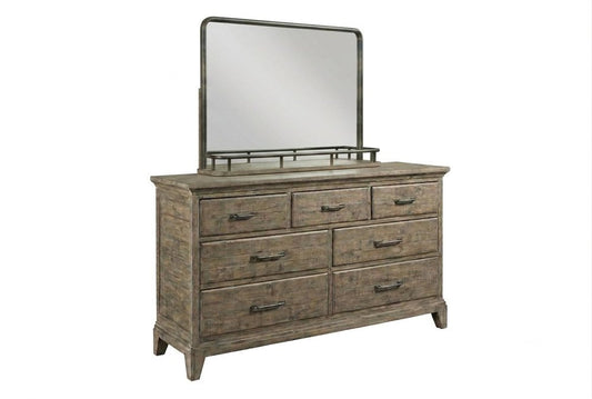 Kincaid Furniture - Plank Road Sandstone Farmstead Dresser With Landscape Mirror - 706-120S040S view 1