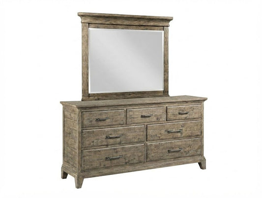 Kincaid Furniture - Plank Road Sandstone Farmstead Dresser With Mirror - 706-120S030S view 1