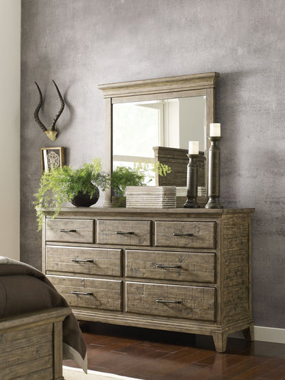 Kincaid Furniture - Plank Road Sandstone Farmstead Dresser With Mirror - 706-120S030S view 5