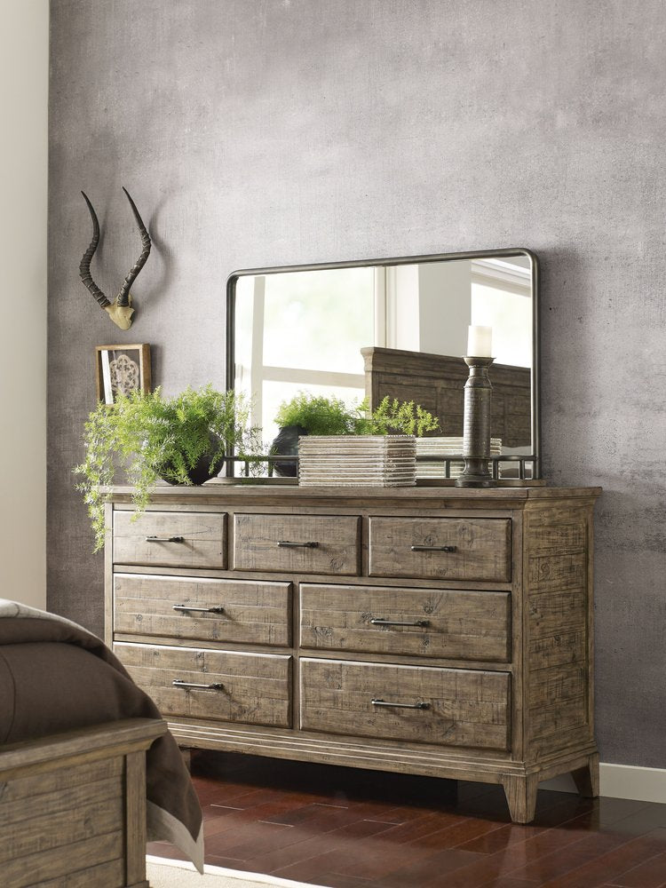 Kincaid Furniture - Plank Road Sandstone Farmstead Dresser With Mirror - 706-120S030S view 6