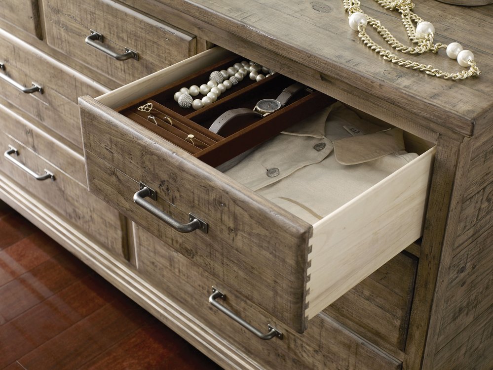 Kincaid Furniture - Plank Road Sandstone Farmstead Dresser With Mirror - 706-120S030S view 7