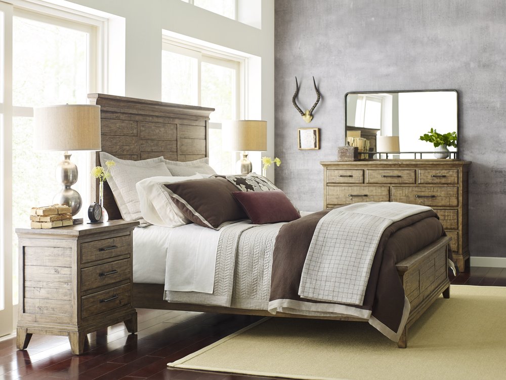 Kincaid Furniture - Plank Road Sandstone Westwood Bureau With Landscape Mirror - 706-131S040S view 8