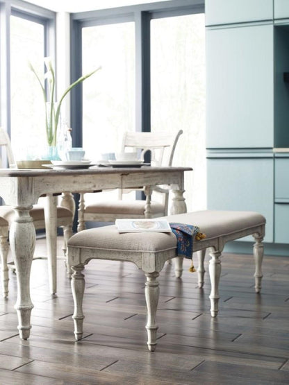 Kincaid Furniture - Weatherford - Cornsilk Belmont Dining Bench - 75-068 veiw 2