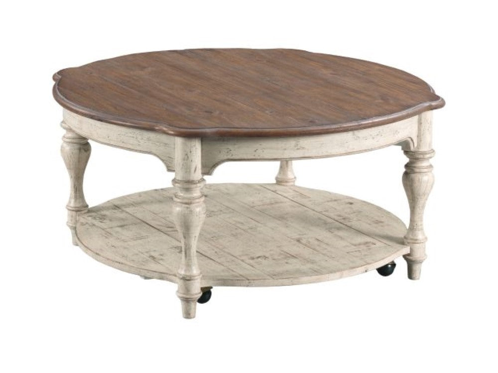 Kincaid Furniture - Weatherford - Cornsilk Bolton Round Cocktail Table - 75-024 veiw 1