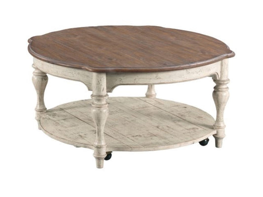 Kincaid Furniture - Weatherford - Cornsilk Bolton Round Cocktail Table - 75-024 veiw 1