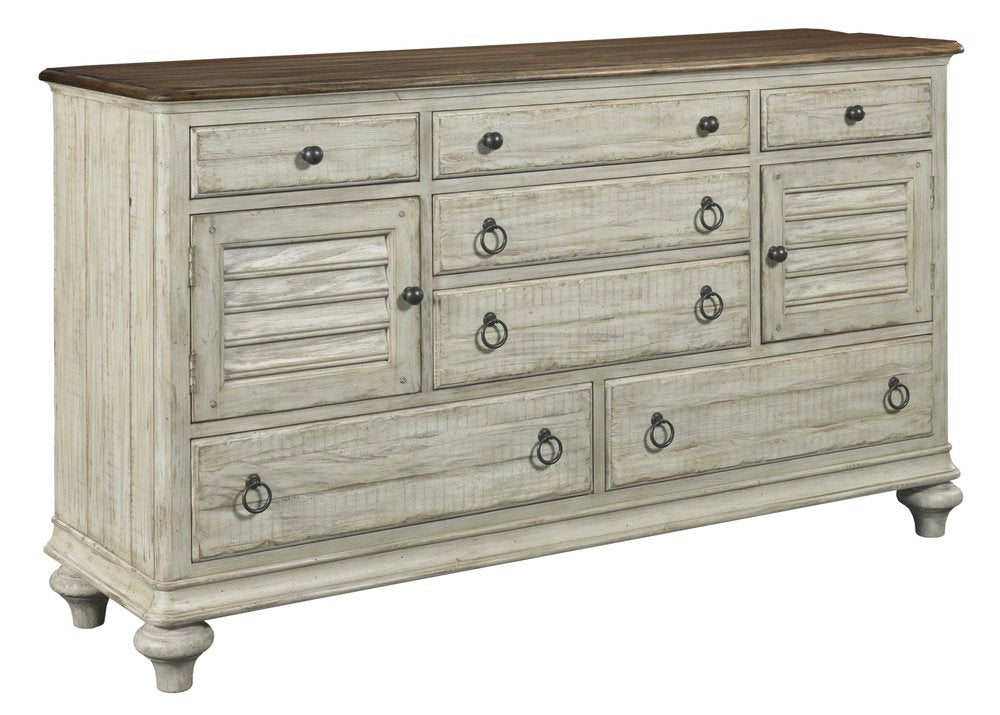 Kincaid Furniture - Weatherford Cornsilk Ellesmere Dresser With Mirror - 75-160118 view 3