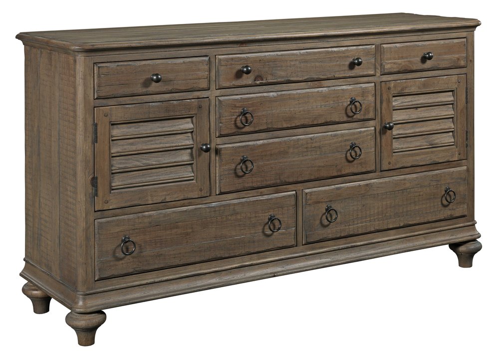 Kincaid Furniture - Weatherford Heather Ellesmere Dresser With Landscape Mirror - 76-160114 view 3