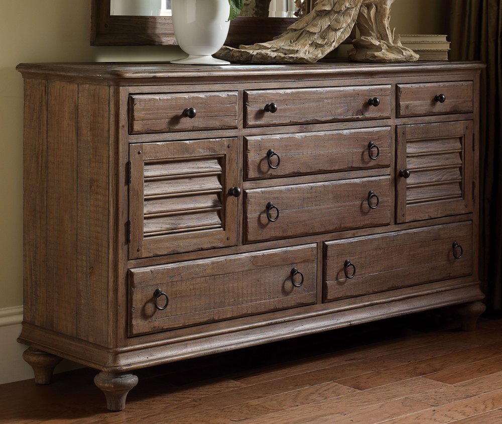 Kincaid Furniture - Weatherford Heather Ellesmere Dresser With Mirror - 76-160118 view 2