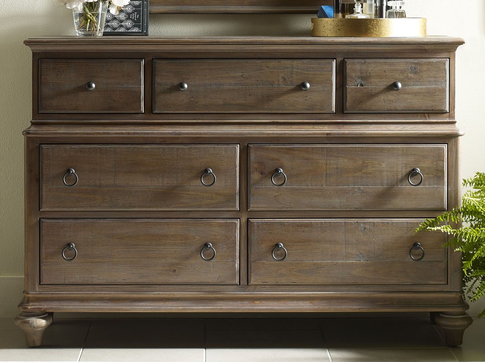 Kincaid Furniture - Weatherford Heather Wellington Drawer Dresser With Mirror - 76-162118 view 2
