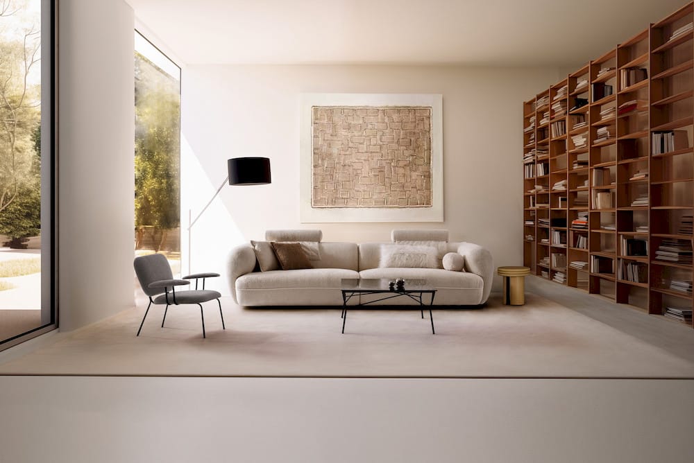 Klaussner Furniture - Elan - Accordo Cream Fabric Sofa - KLA-ELAN-JHB196 view 2