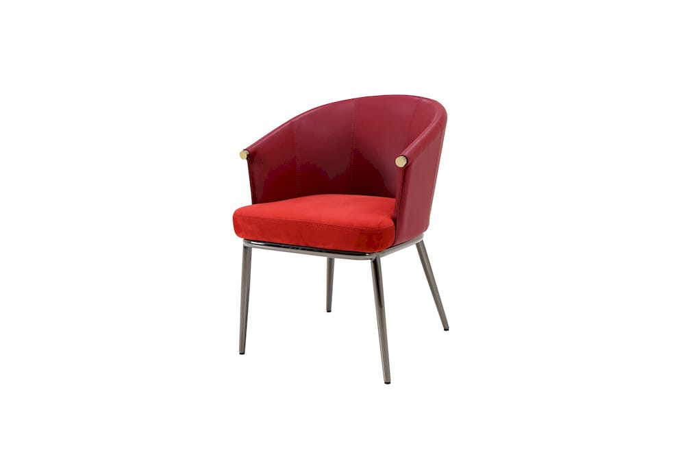 Klaussner Furniture - Elan - Aureo Red Leather Dining Chair - KLA-ELAN-ZS1001A view 1