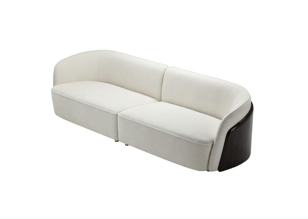 Klaussner Furniture - Elan - Imperio 4-Seater Fabric Sofa With Golden Macassar Veneer Base - KLA-ELAN-ZSSF1013-4P view 1