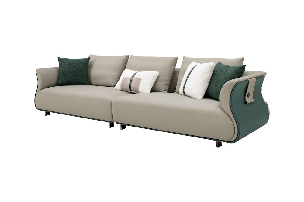 Klaussner Furniture - Elan - Reverie 4-Seater Beige Leather Sofa - KLA-ELAN-ZSSF-1003 view 1