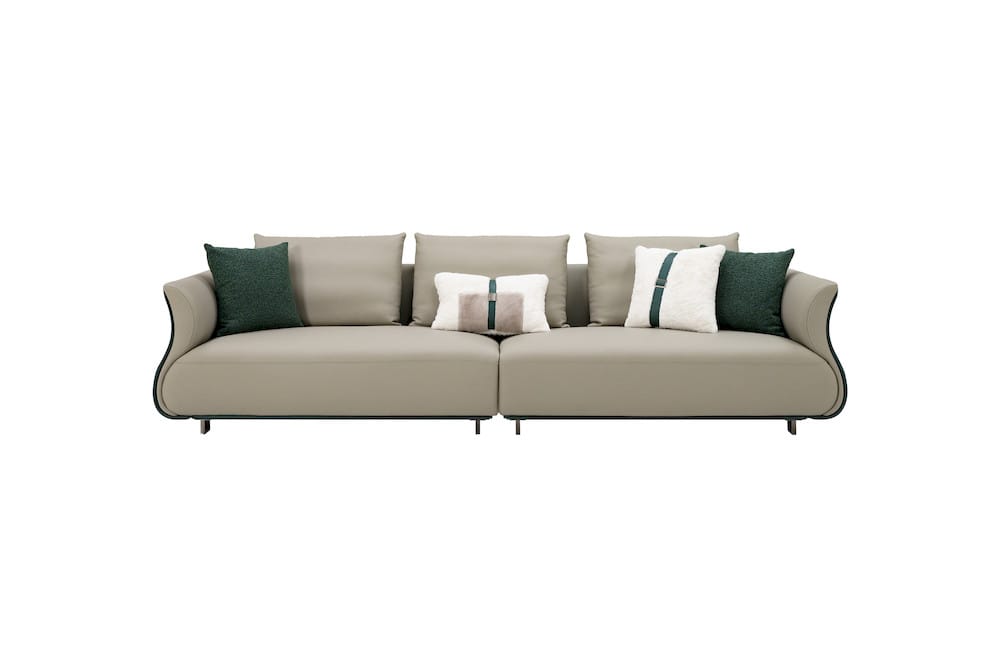 Klaussner Furniture - Elan - Reverie 4-Seater Beige Leather Sofa - KLA-ELAN-ZSSF-1003 view 2