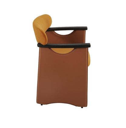 Klaussner Furniture - Elan - Velyx Dirty Orange Leather Arm Dining Chair - KLA-ELAN-B961 view 3