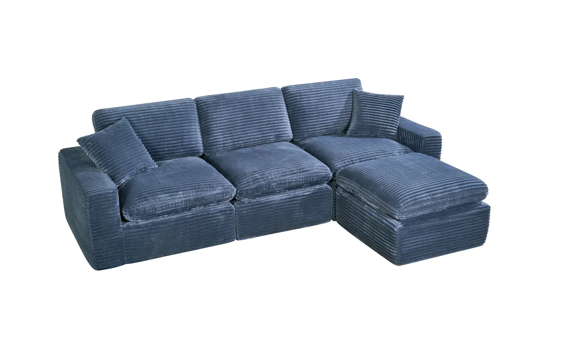 Klaussner Furniture - Everyday - Pacis 3-Seater Fabric Dark Blue Sofa - KLA-DAY-BC8137-LAR-E2183-16 view 1