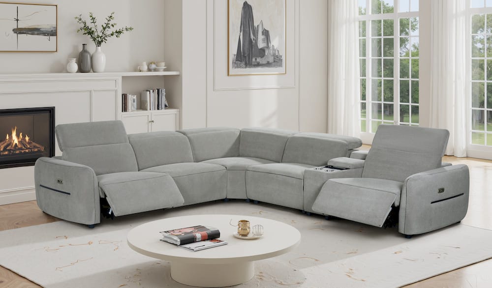 Klaussner Furniture - Everyday - Zenith Power Motion Reclining Sectional Sofa - KLA-DAY-BC8003B view 1