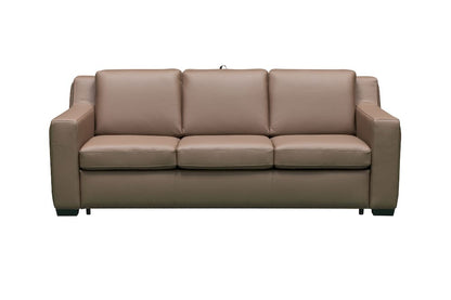 Klaussner Furniture - Skyline - Alaves Italian Leather Queen Sleeper Sofa - Luxury Overnight Collection - KLA-SKY-25117+3SB-N192BROWN view 2