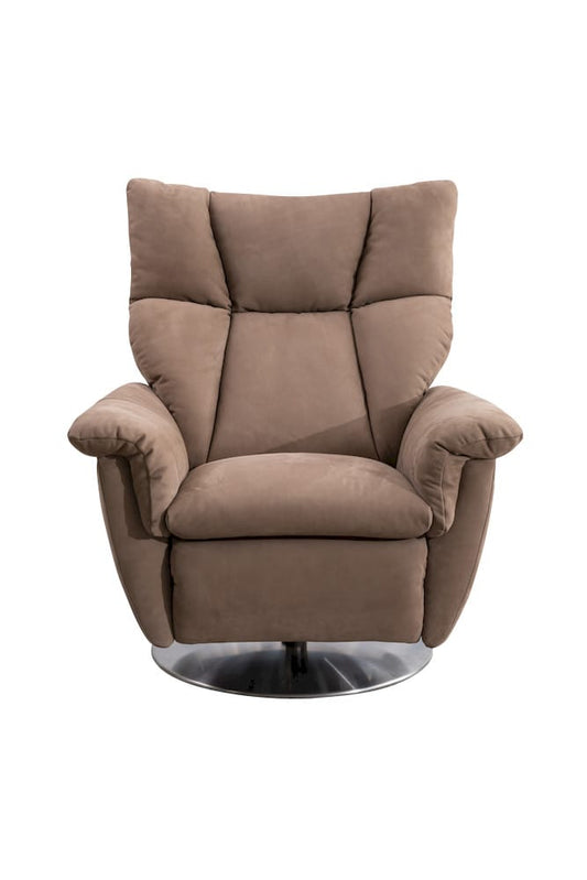 Klaussner Furniture - Skyline - Alessandro Double Power Leather Swivel Chair - KLA-SKY-SH306+1RGSP2-NS87ORANGE view 2