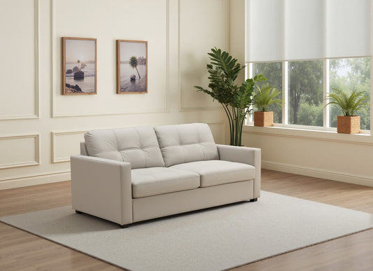 Klaussner Furniture - Skyline - Bellini Queen Leather Sleeper Sofa - KLA-SKY-25118+2.5SB-8850LIGHTGRAY view 1