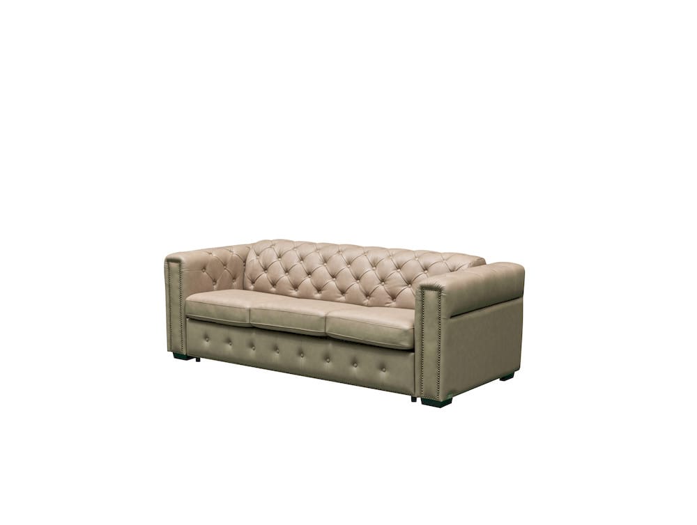 Klaussner Furniture - Skyline - Callas Italian Leather Queen Sleeper Sofa - Luxury Overnight Collection - KLA-SKY-25116+3SB-N808BEIGE view 2