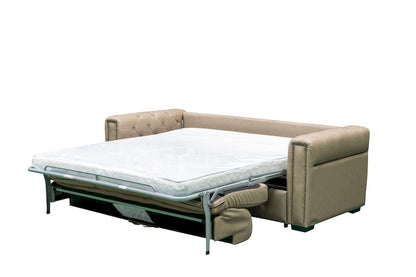 Klaussner Furniture - Skyline - Callas Italian Leather Queen Sleeper Sofa - Luxury Overnight Collection - KLA-SKY-25116+3SB-N808BEIGE view 3