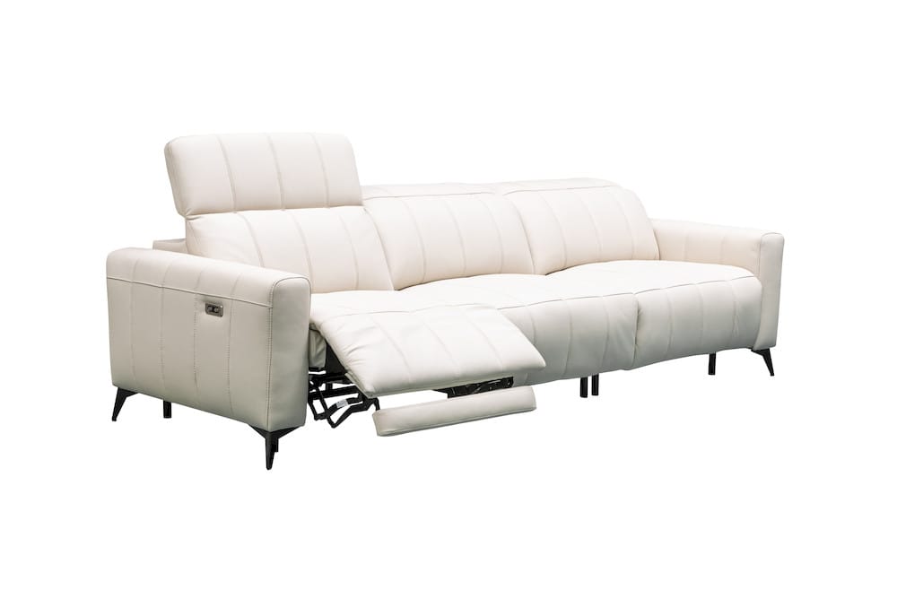 Klaussner Furniture - Skyline - Capri Beige 3 Seater Power Reclining Sofa With Adjustable Headrest view 2