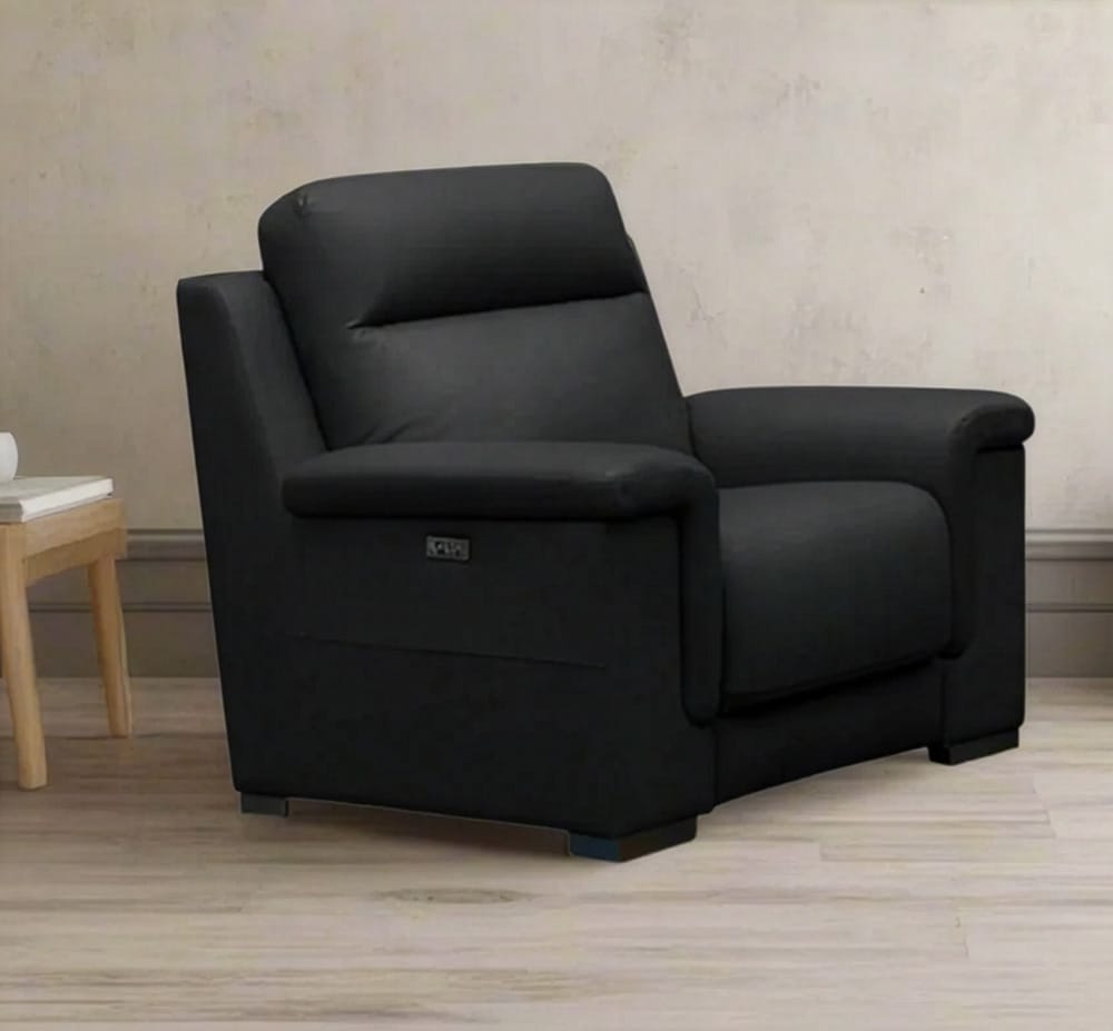 Klaussner Furniture - Skyline - Dakota Power Recliner Chair In Black With Usb Port - KLA-SKY-H0728+1RP1-N831BLACK view 1