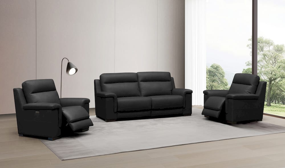 Klaussner Furniture - Skyline - Dakota Power Recliner Chair In Black With Usb Port - KLA-SKY-H0728+1RP1-N831BLACK view 2