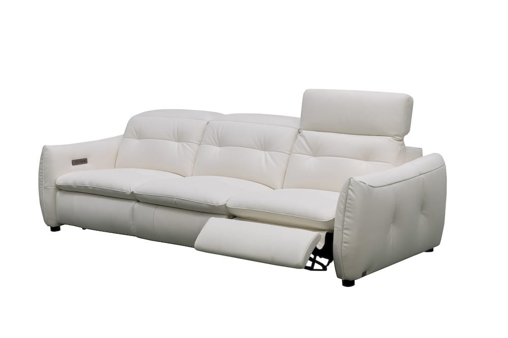 Klaussner Furniture - Skyline - Double Power Reclining Sofa In A4 Series Leather Full Top N821 Pure White view 1