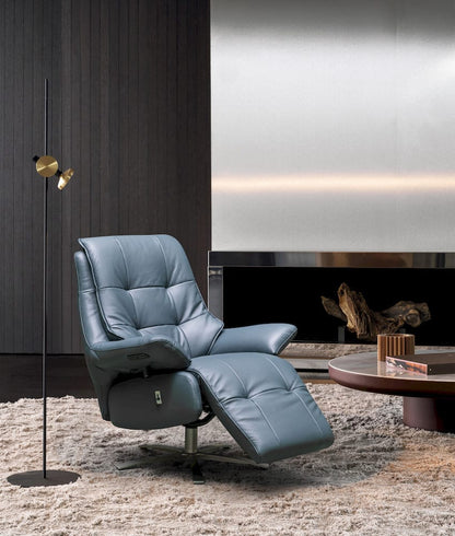 Klaussner Furniture - Skyline - Eterna Burnie Swivel Power Recliner Lift Chair In Blue - KLA-SKY-F530+1RGS-N195BLUE view 3