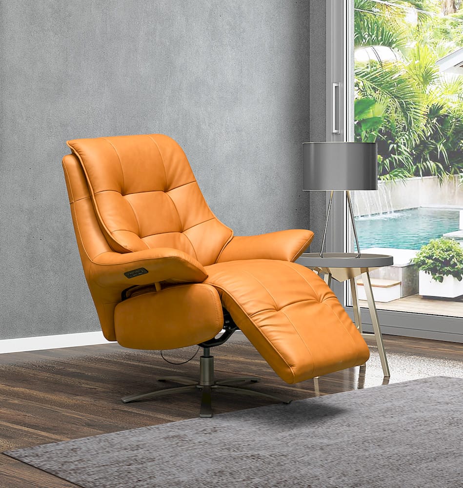 Klaussner Furniture - Skyline - Eterna Burnie Swivel Power Recliner Lift Chair - KLA-SKY-F530+1RGS-NS88LEMONYELLOW view 2